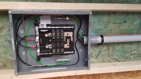 electrical box for detached garage|attaching sub panel to garage.